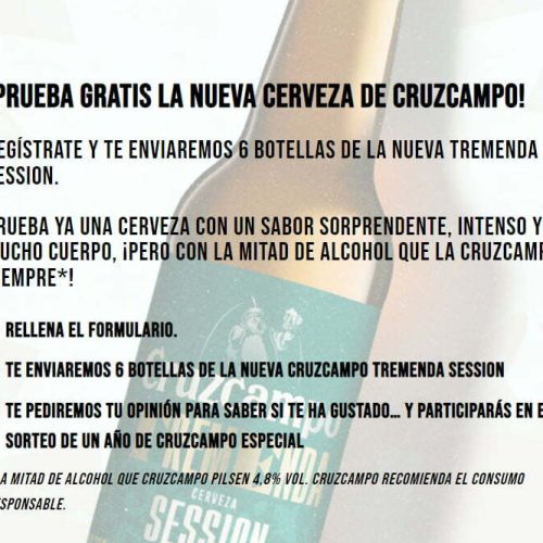 Prueba gratis la nueva cerveza Cruzcampo Tremenda Session