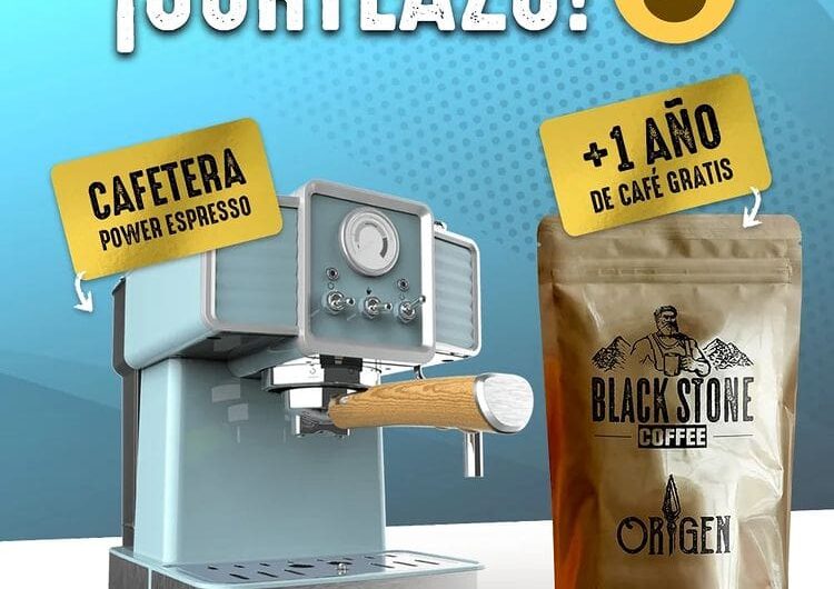 Sorteo cafetera y año de café gratis Black Stone Coffee