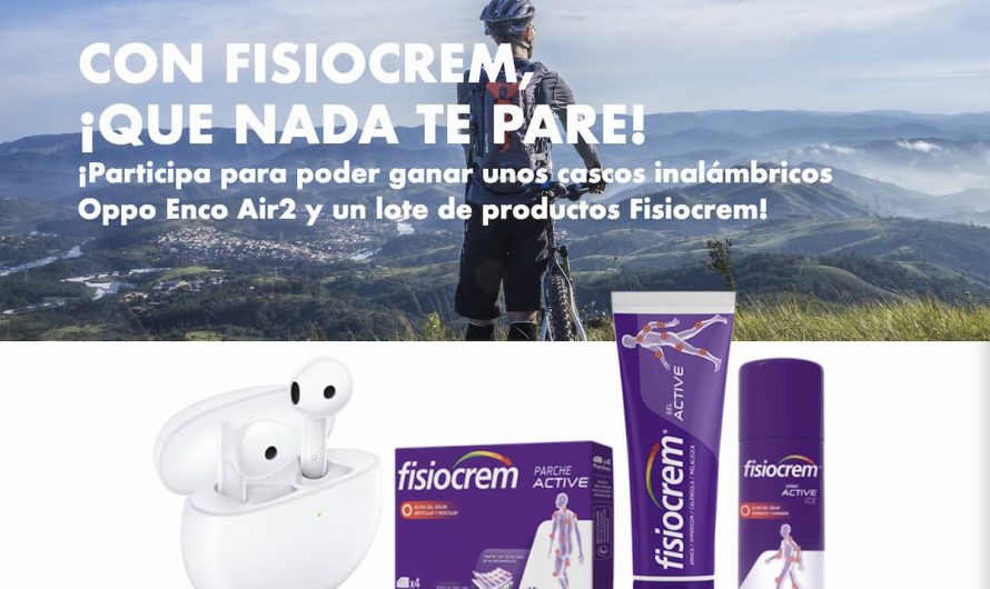 Sorteo Fisiocrem un lote de sus productos y cascos inalámbricos