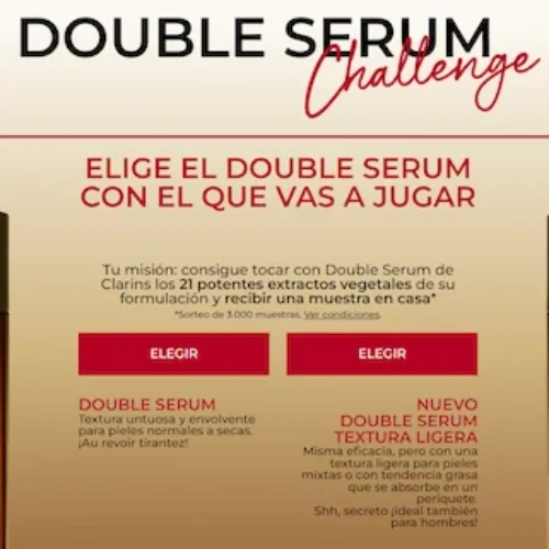 3.000 muestras gratis de Clarins Double Serum