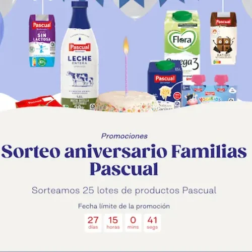 Sorteo 25 Productos Aniversario Familias Pascual