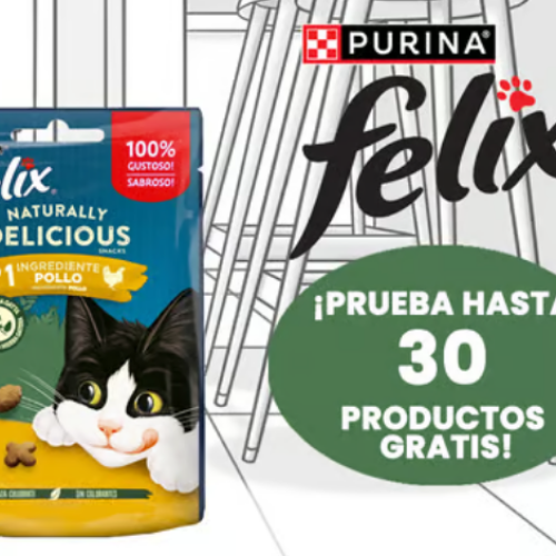 Prueba gratis snacks Felix Naturally Delicious para gatos