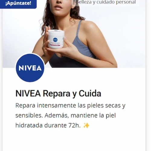 Prueba gratis crema hidratante Nivea en Trnd