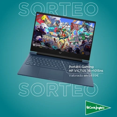 Sorteo portátil HP Victus 16-R1015NS de El Corte Inglés