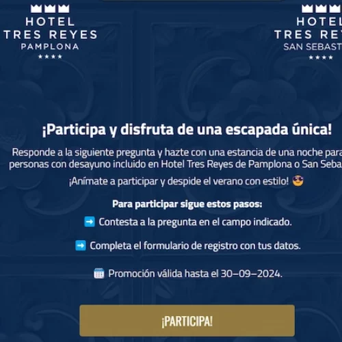 Sorteo 2 estancias en Hotel Tres Reyes