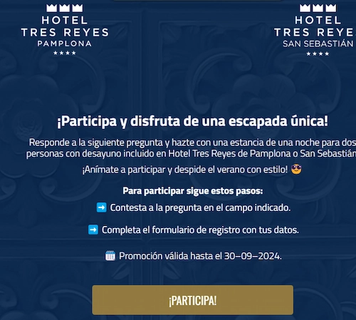 Sorteo 2 estancias en Hotel Tres Reyes