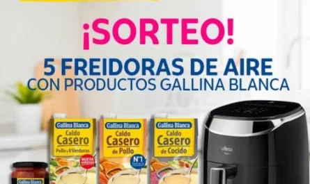 Sorteo 5 lotes Gallina Blanca y freidora de aire