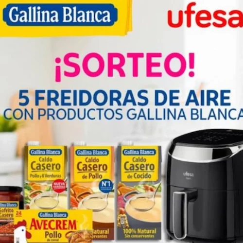 Sorteo 5 lotes Gallina Blanca y freidora de aire