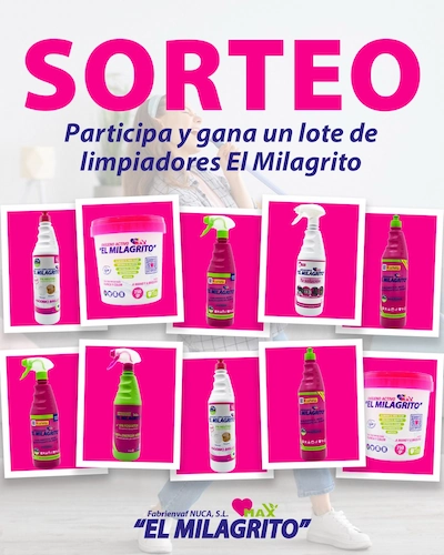 Sorteo lote de limpiadores El Milagrito